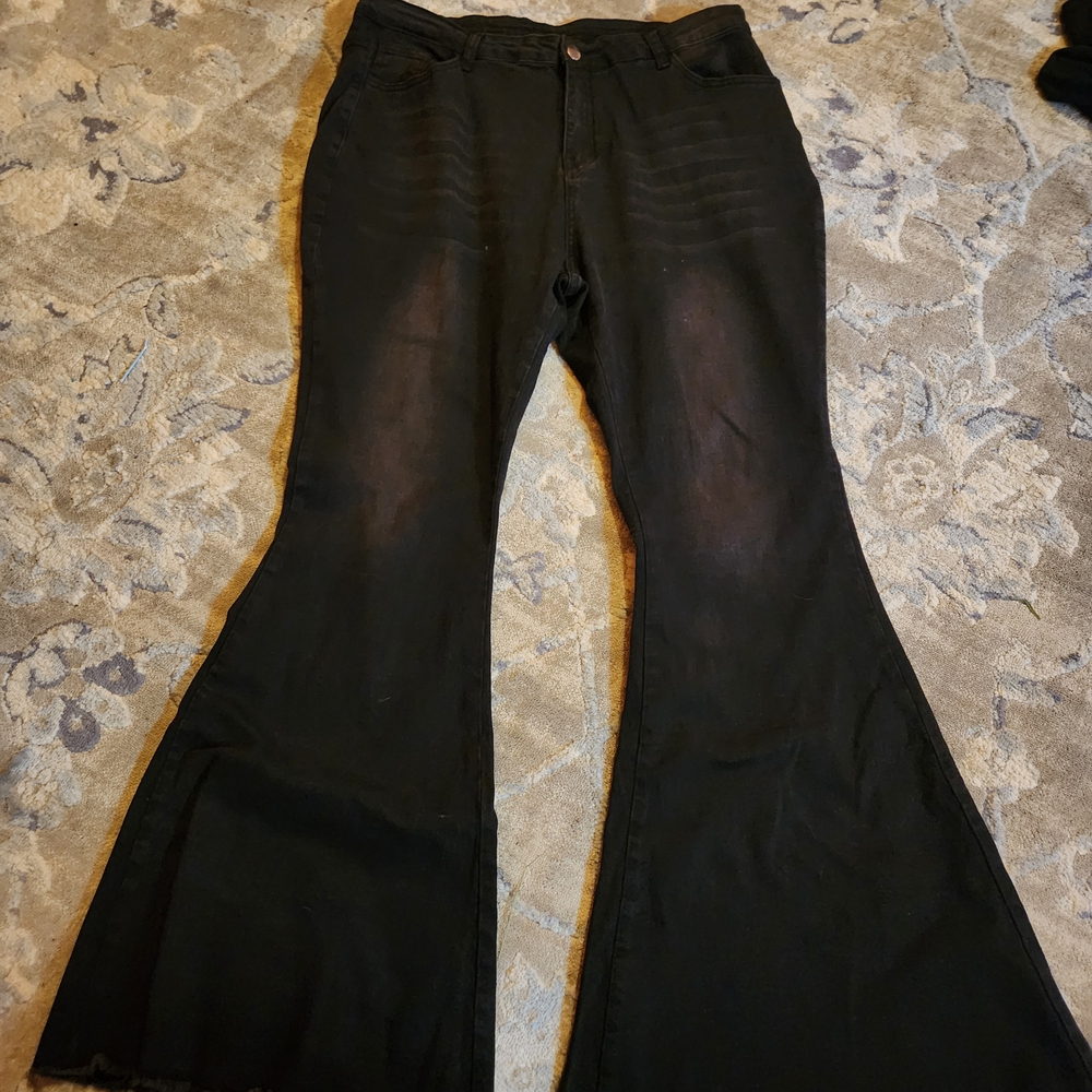 Women's Black Flare Jeans